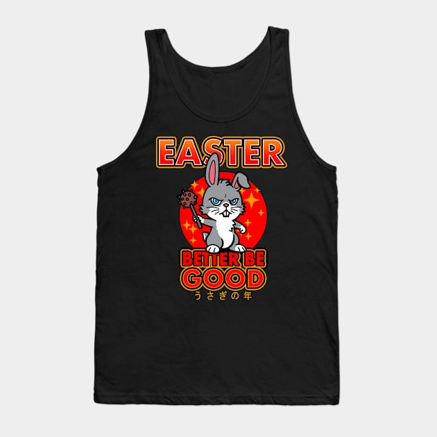 Funny Cute Mean Easter Bunny Cartoon Meme Tank Top by Originals By Boggs